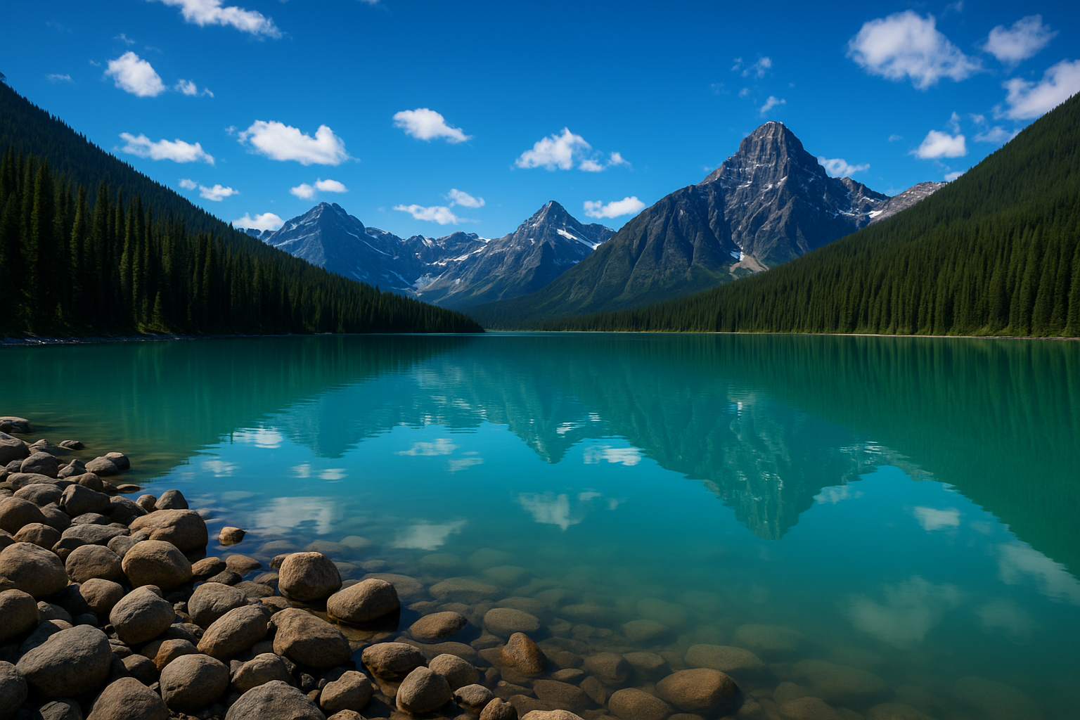 Lakes in British Columbia with turquoise water and snowy mountain peaks